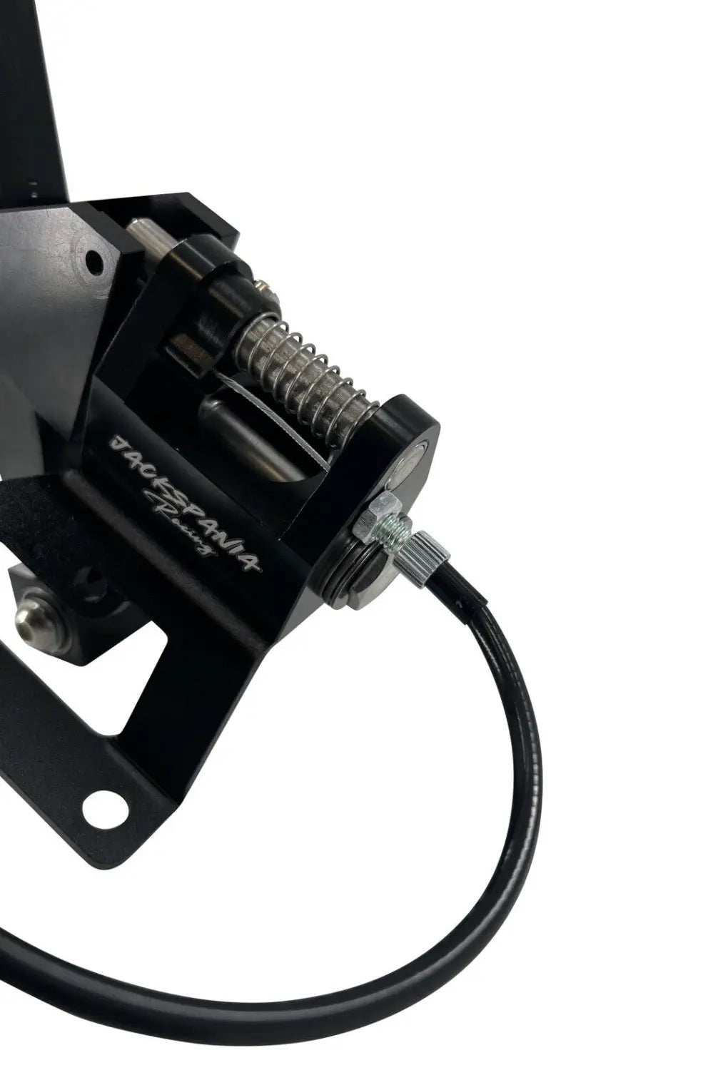 Jack Spania Racing billet short shifter box for BMW E36 and E46 models, enhanced transmission parts for improved gear shifting.