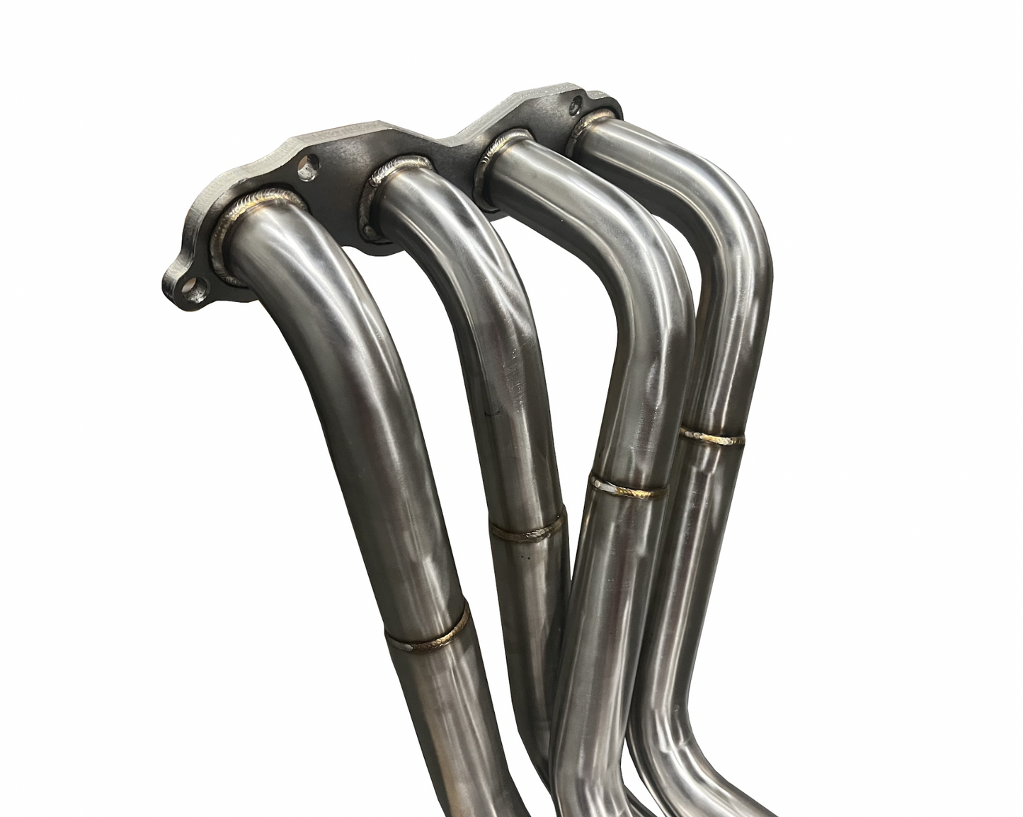 Jack Spania Racing K Series high flow 4-2-1 exhaust header for 2004-2008 Acura TSX and 2003-2007 Euro Accord CL7 CL9, front view.