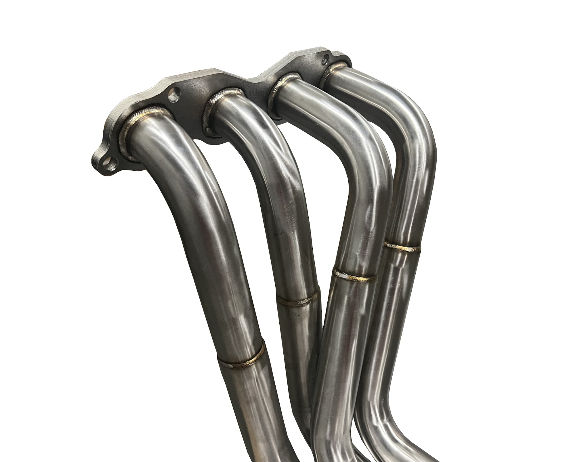 Jack Spania Racing K Series high flow 4-2-1 exhaust header for 2004-2008 Acura TSX and 2003-2007 Euro Accord CL7 CL9, front view.