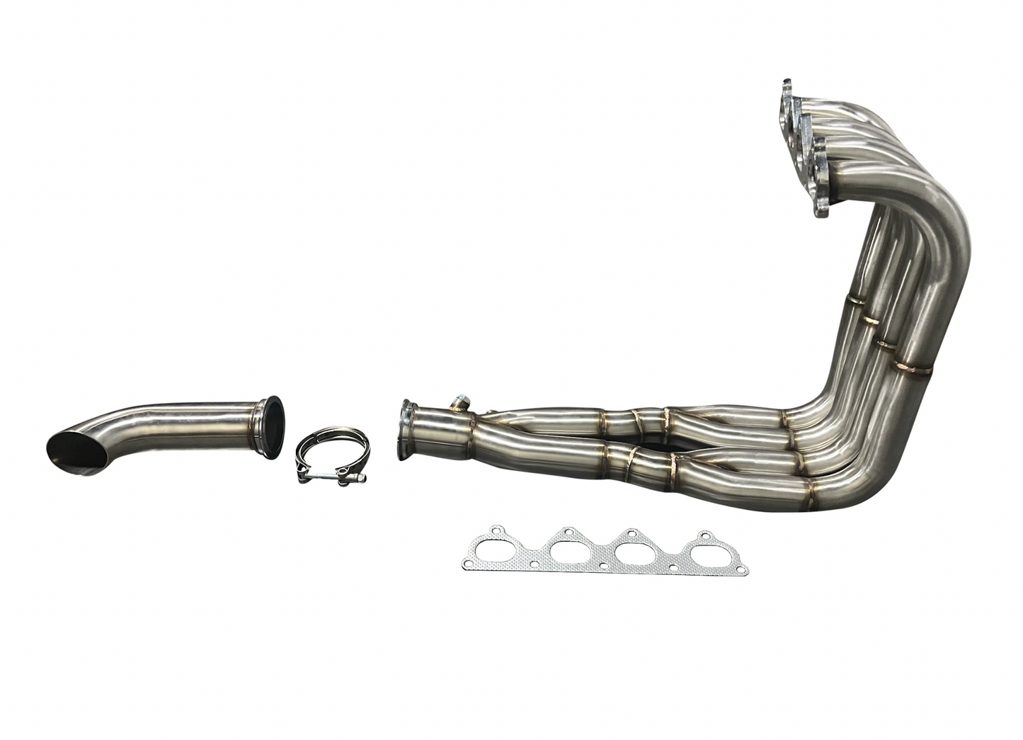 JackSpania Racing H Series Drag Race Tri-Y 6-Step Big Tube Exhaust Header with 3-inch collector for H22A and F20B engines.