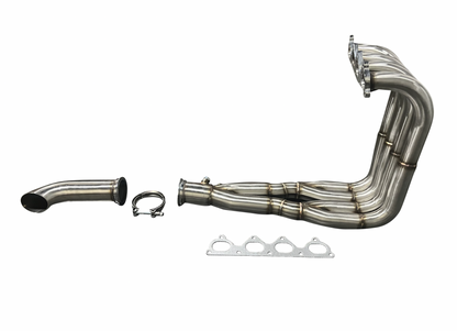 JackSpania Racing B Series Drag Race Header Tri-Y 6 Step Big Tube 3" collector for B16 B18 B20 engines, exhaust parts.