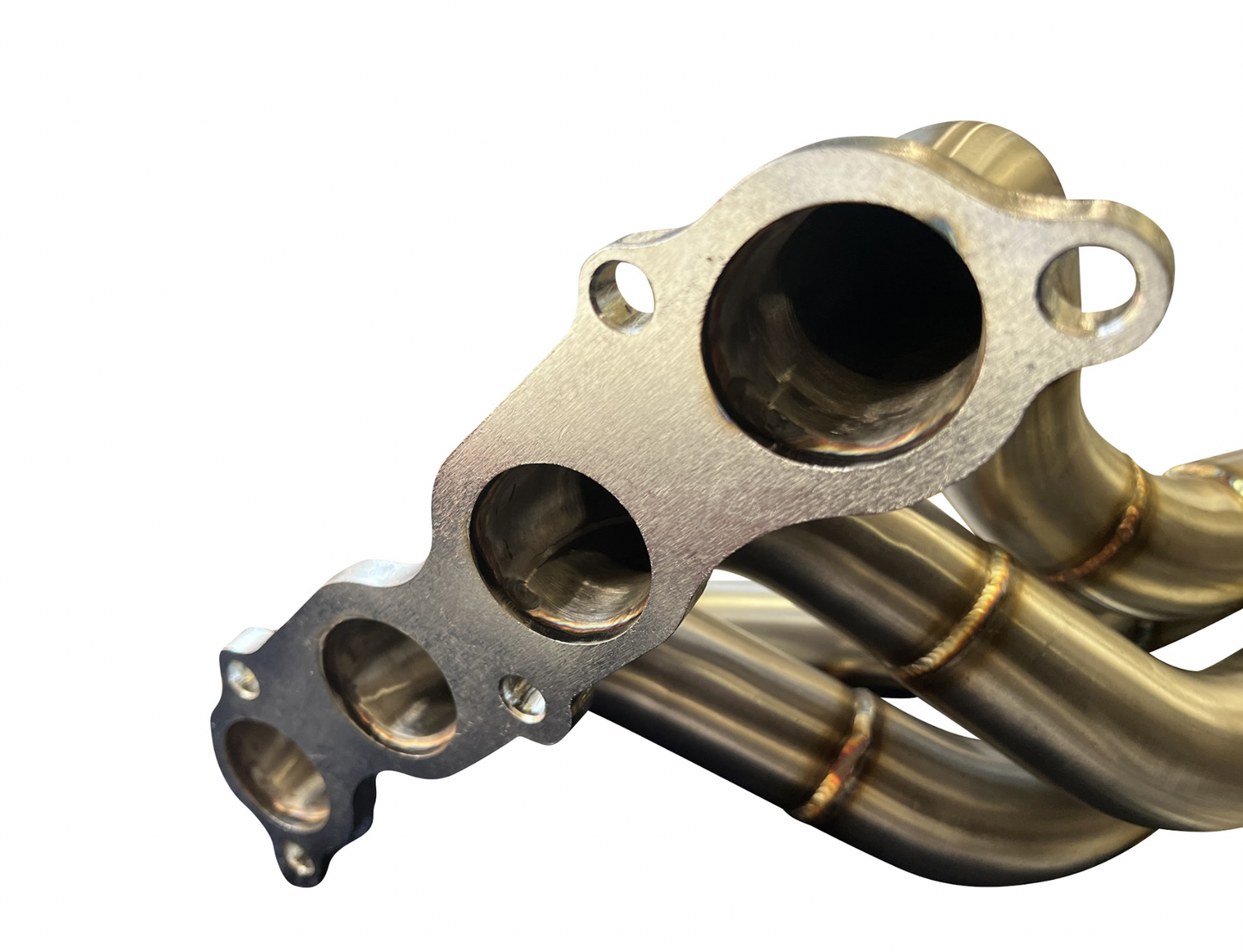 Jack Spania Racing K-Series Race Header for RSX EP3 Type S K20 K24 engine, showing the polished stainless steel exhaust header.