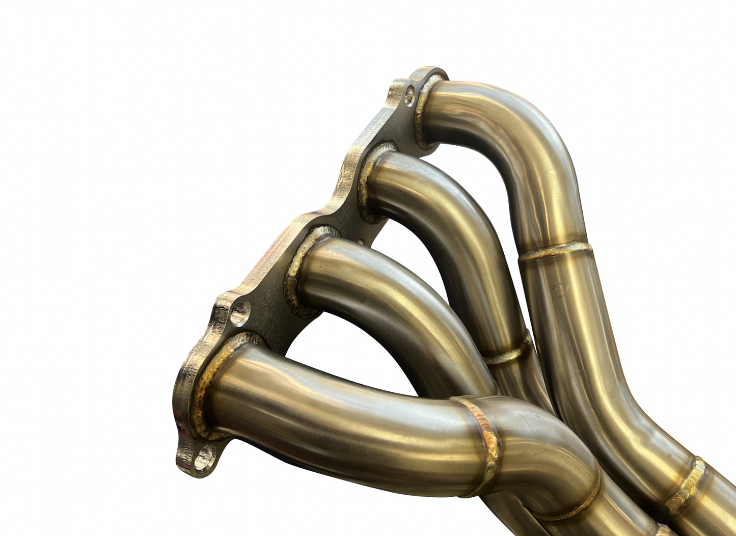 Jack Spania Racing K-Series race header for Honda RSX EP3 Type S with K20 and K24 engine, showing polished metal construction.