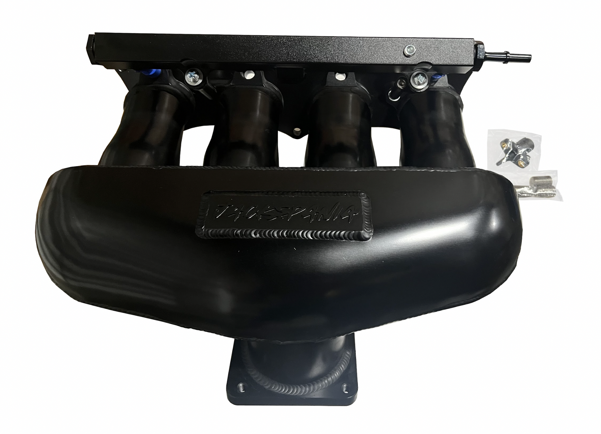Jack Spania Racing K Series center feed intake manifold sheet metal for K20 and K24 engines, designed for engine swaps and performance.