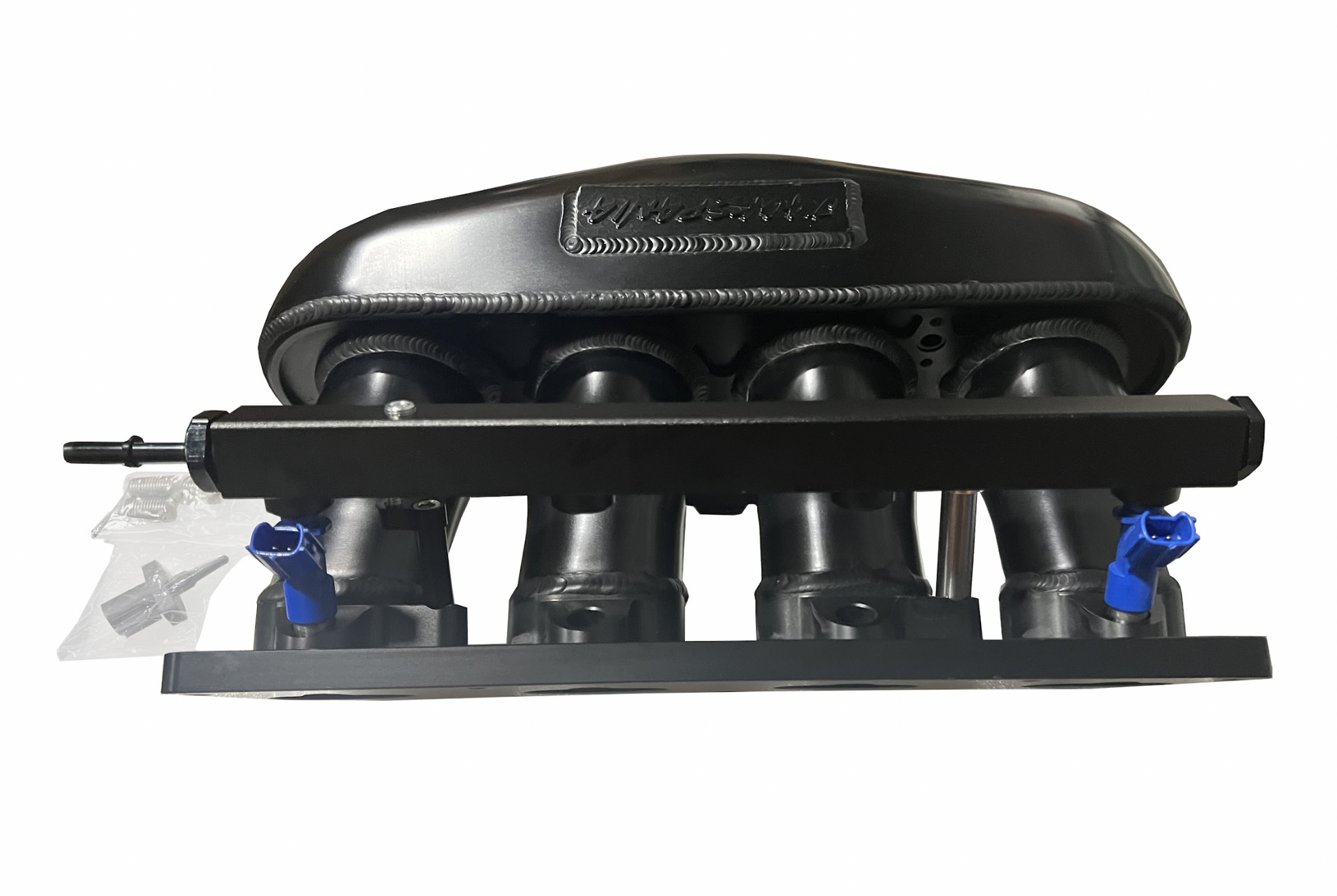 Jack Spania Racing K Series center feed intake manifold sheet metal for K20 and K24 engines, designed for K swap engine builds.