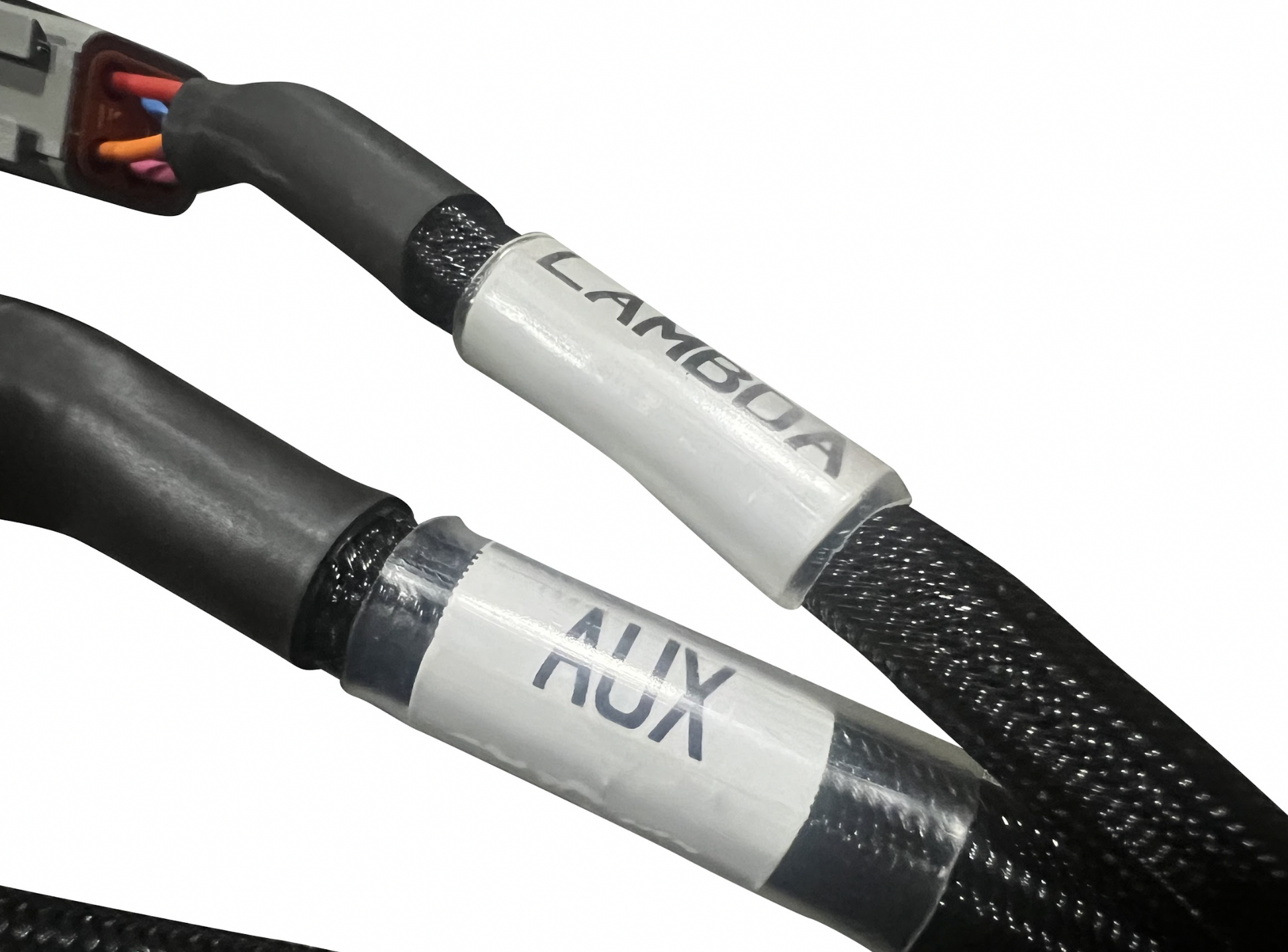 JackSpania Racing Plug & Play Jumper Harness for AEM Infinity 506 508 ECU engine parts, showing the wiring harness and connectors.