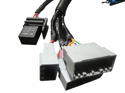 JackSpania Racing Plug & Play Jumper Harness for AEM Infinity 506/508 ECU, engine parts, shown in the image.