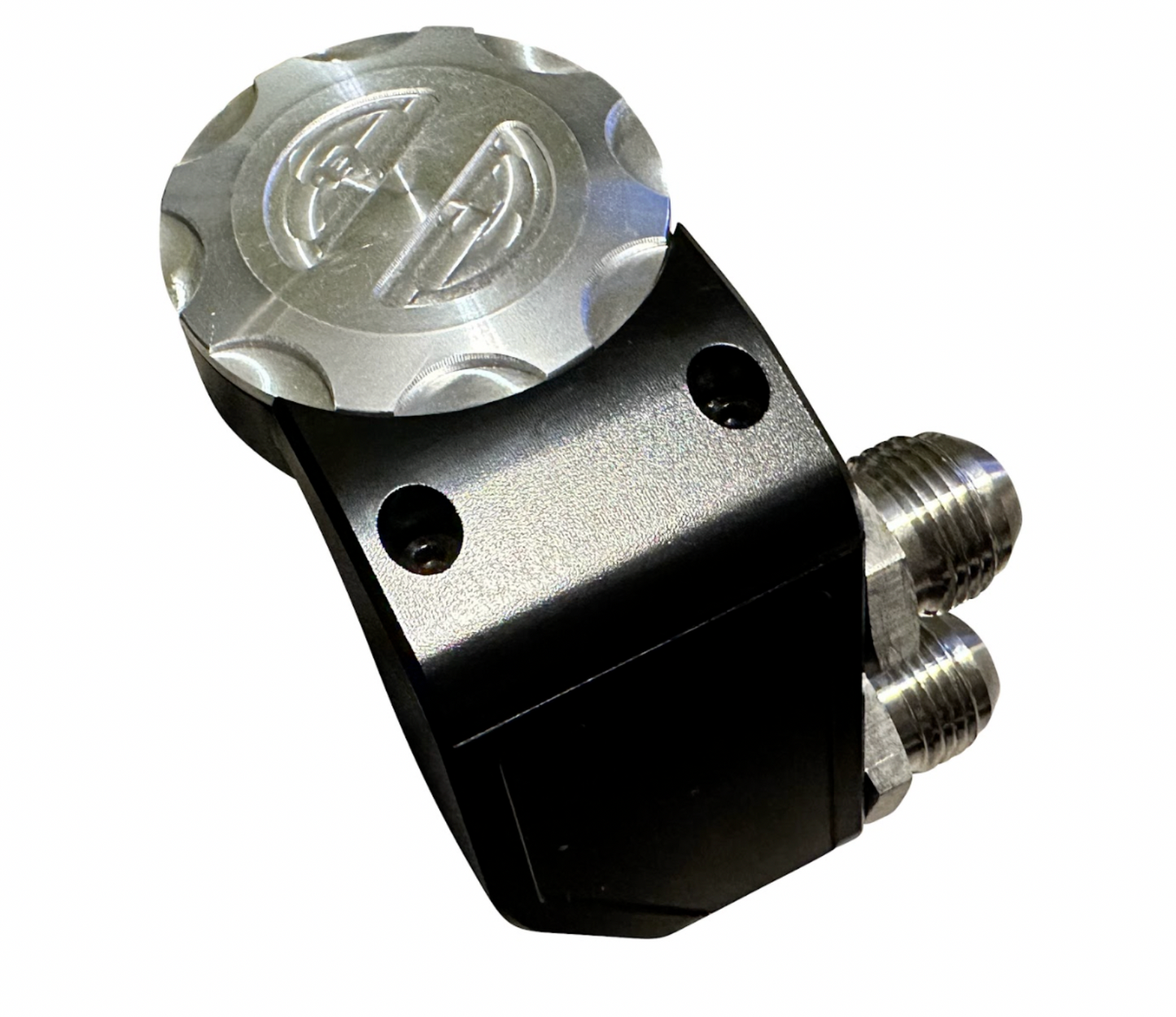 Jack Spania Racing Ultra Vent Scavenger Oil Valve Cap Catch Can for Honda B D H K Series engines with 10AN fitting.