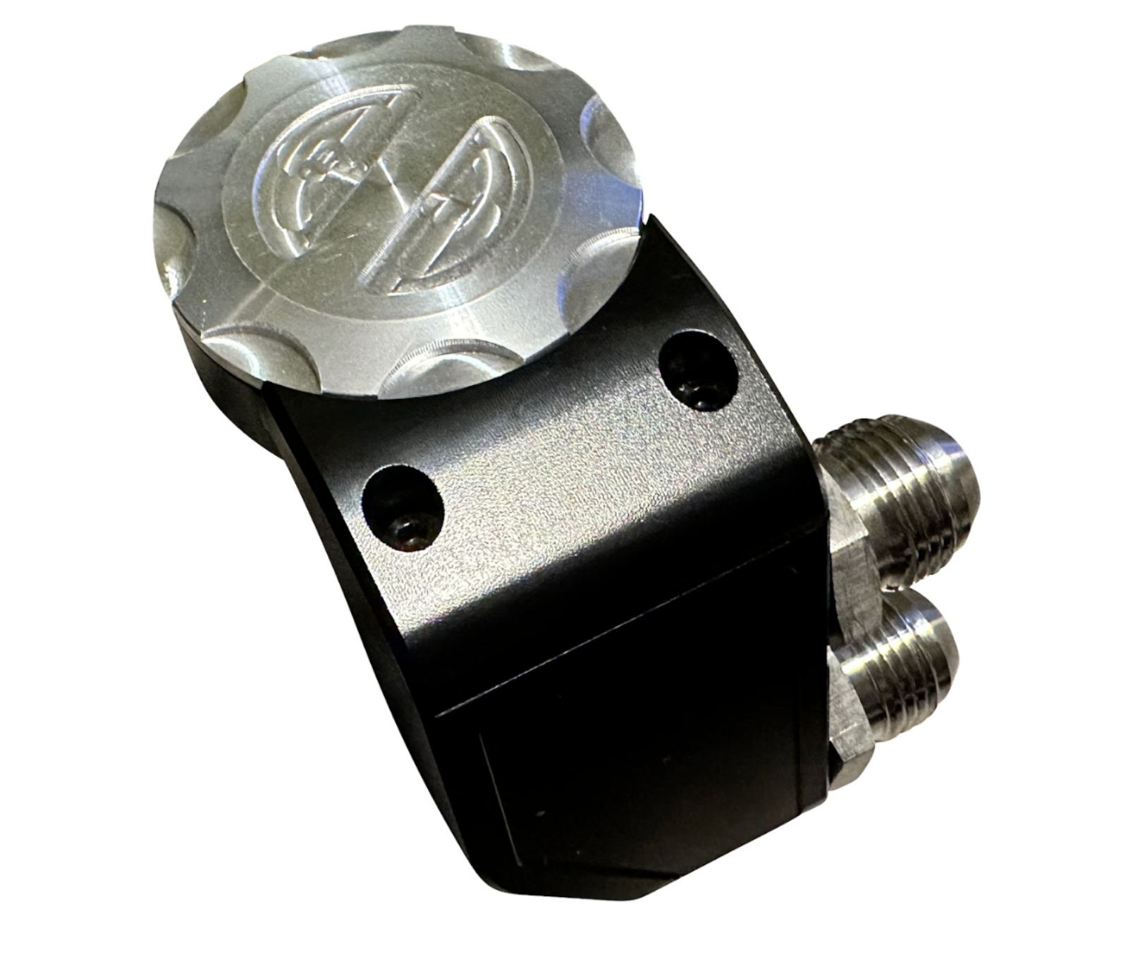 Jack Spania Racing Ultra Vent Scavenger Oil Valve Cap Catch Can for Honda B D H K Series engines with 10AN fitting.