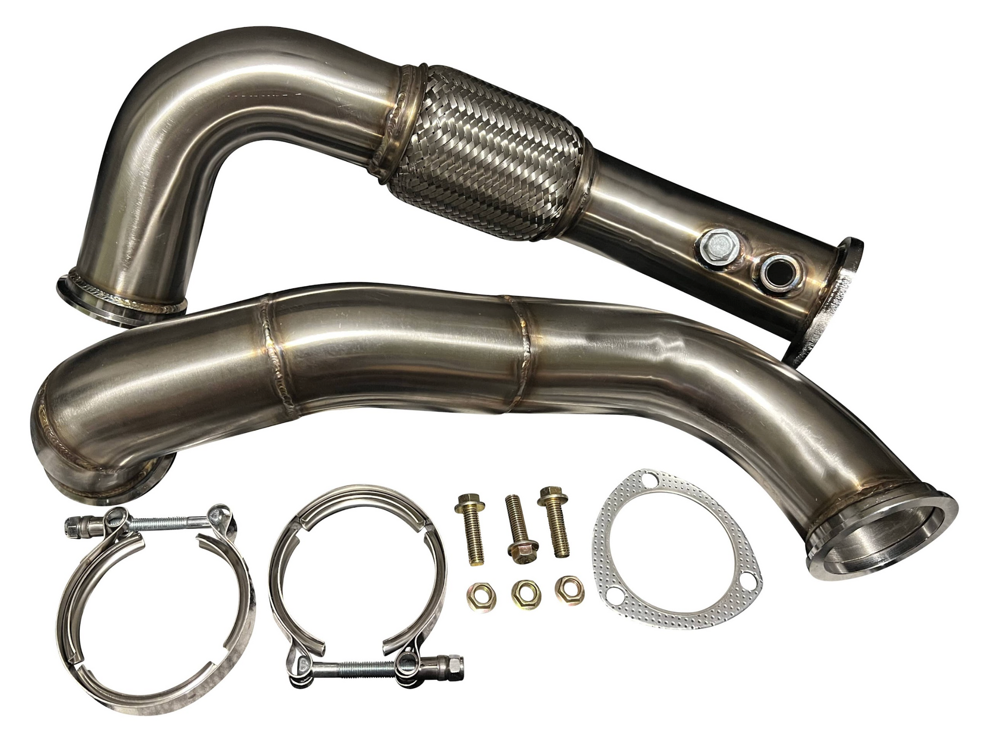 Jack Spania Racing K Series Sidewinder Turbo down pipe and exhaust manifold for Honda K20 K24 Acura K Swap EG EK Civic