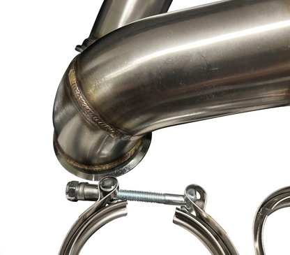Jack Spania Racing K Series Sidewinder Turbo down pipe and exhaust manifold for Honda Acura K swap K20 K24 engines in Civic EG EK