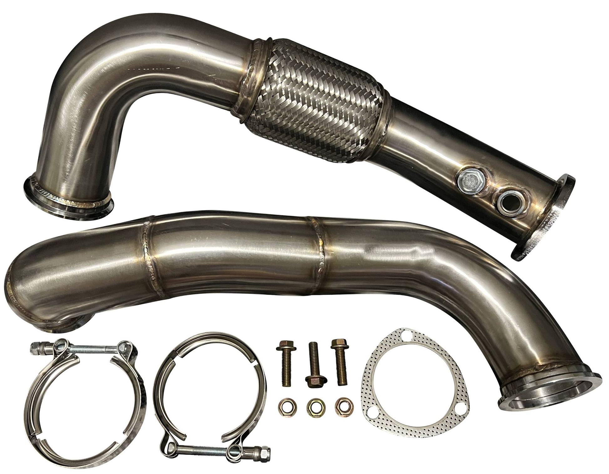 Jack Spania Racing K Series Sidewinder Turbo down pipe and exhaust manifold for Honda Acura K-Swap K20 K24 engines in Civic EG EK
