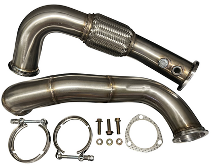 Jack Spania Racing K Series Sidewinder Turbo down pipe and exhaust manifold for Honda Acura K-Swap K20 K24 engines in Civic EG EK