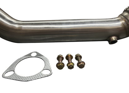JackSpania Racing K Series header downpipe for Honda Civic Si FG 2012+ and Acura ILX exhaust parts, showing polished metal finish.