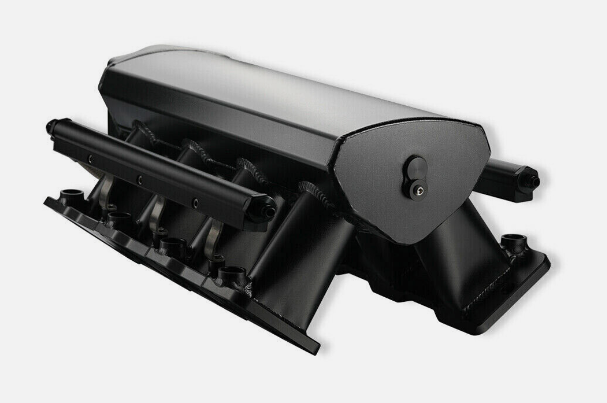 102mm LS LS1 LS2 LS6 LSX intake manifold throttle body, fabricated sheet metal engine part by Jack Spania Racing.