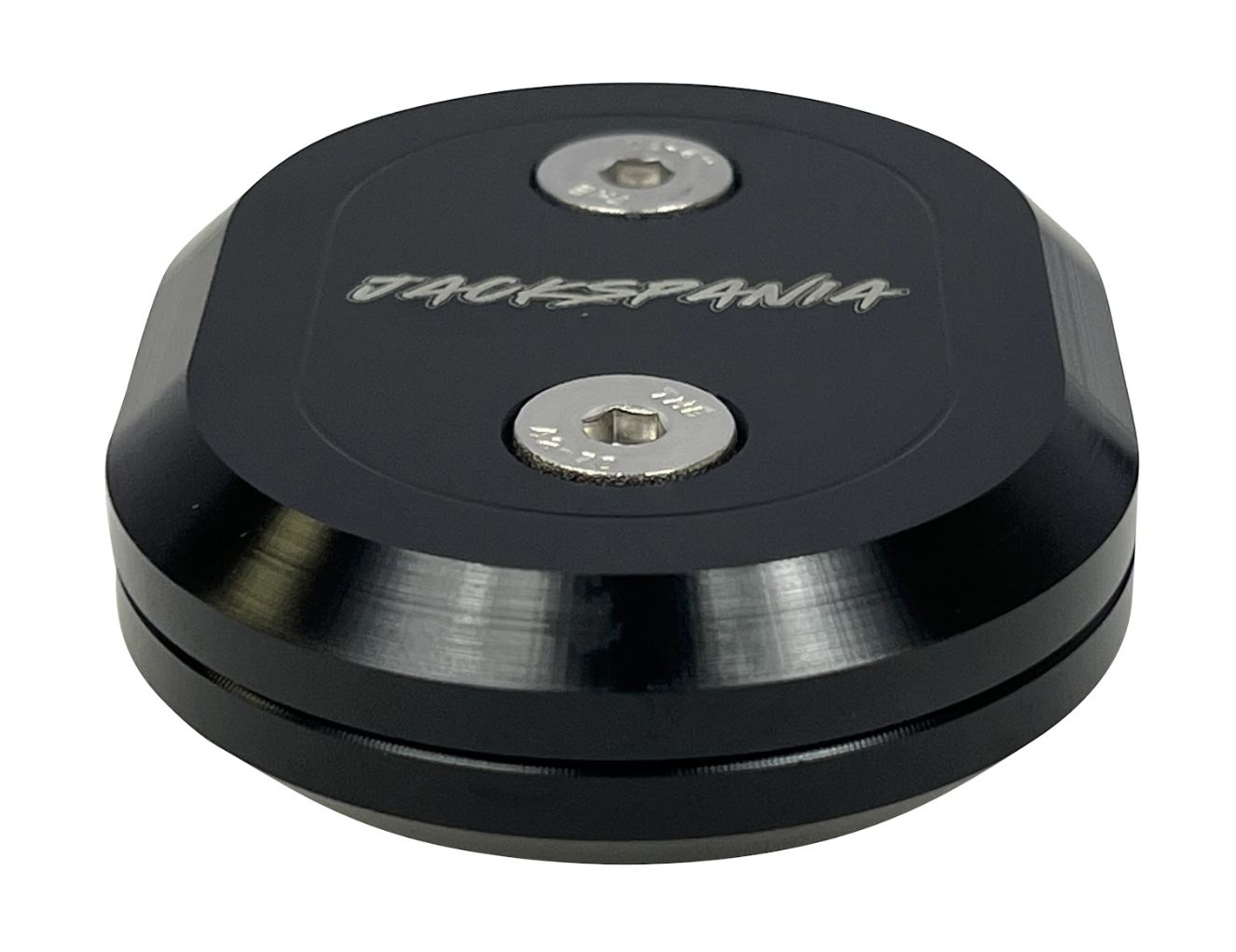 Exterior image of JackSpania Racing billet firewall harness block plug kit for Honda Acura Civic hatch Si DC2, showing the black metal plugs.