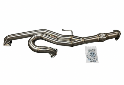 Stainless steel J Series J Pipe header for Honda Acura V6 models, compatible with TL, Accord from 2003-2008, by JackSpania Racing