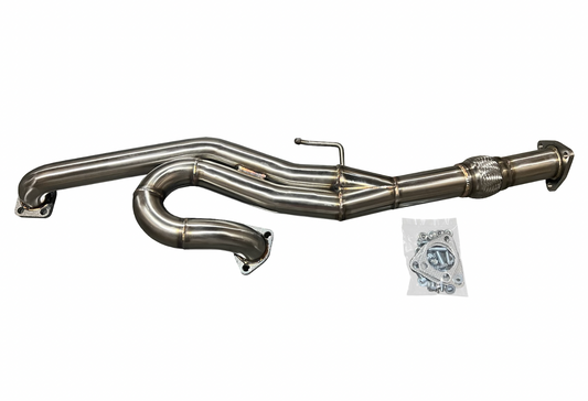 Stainless steel J Series J Pipe header for Honda Acura V6 models, compatible with TL, Accord from 2003-2008, by JackSpania Racing