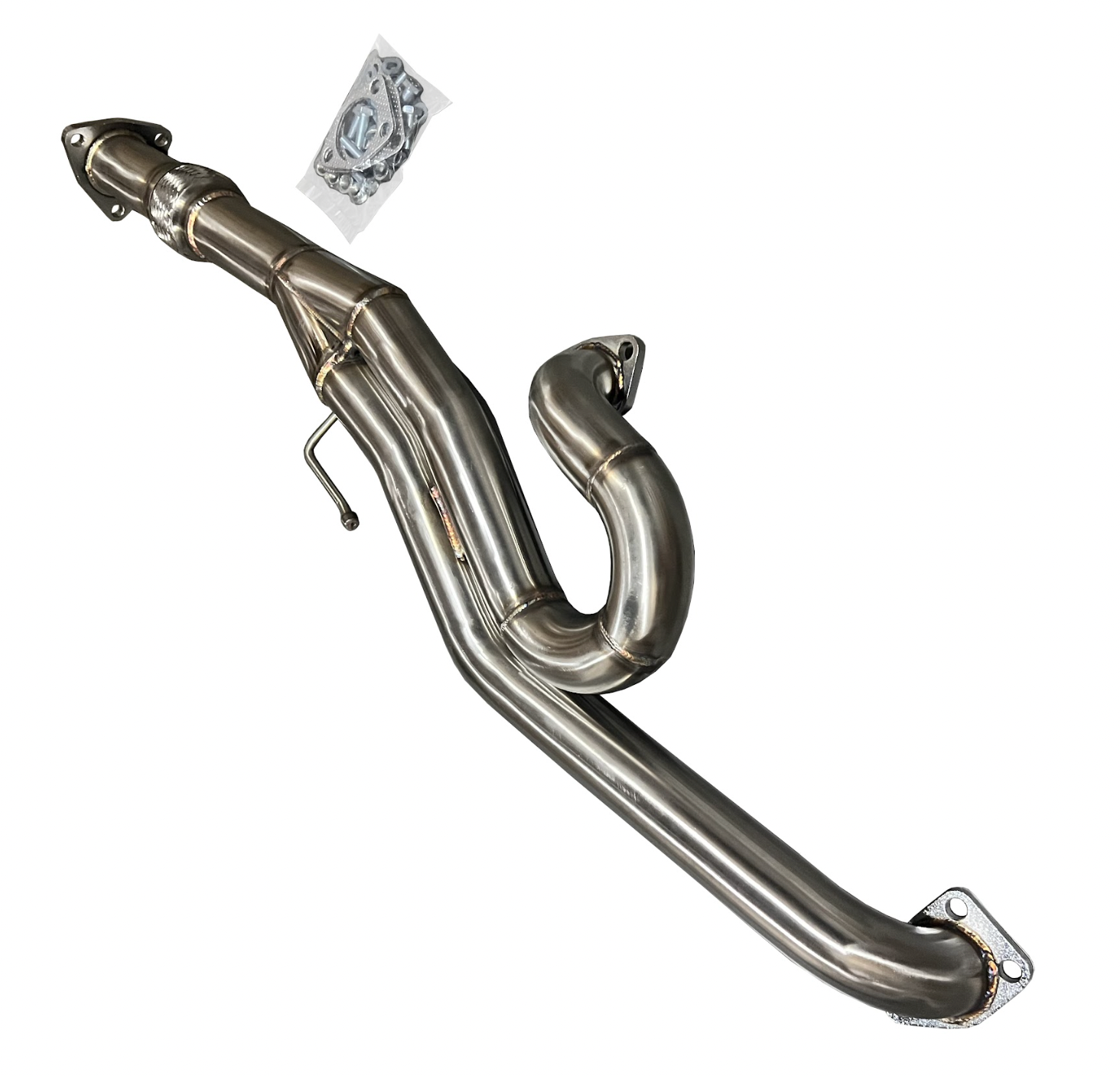 Stainless steel J Series J pipe header for Honda Acura V6 models, compatible with TL, Accord 04-08, and 03-07 by JackSpania Racing.