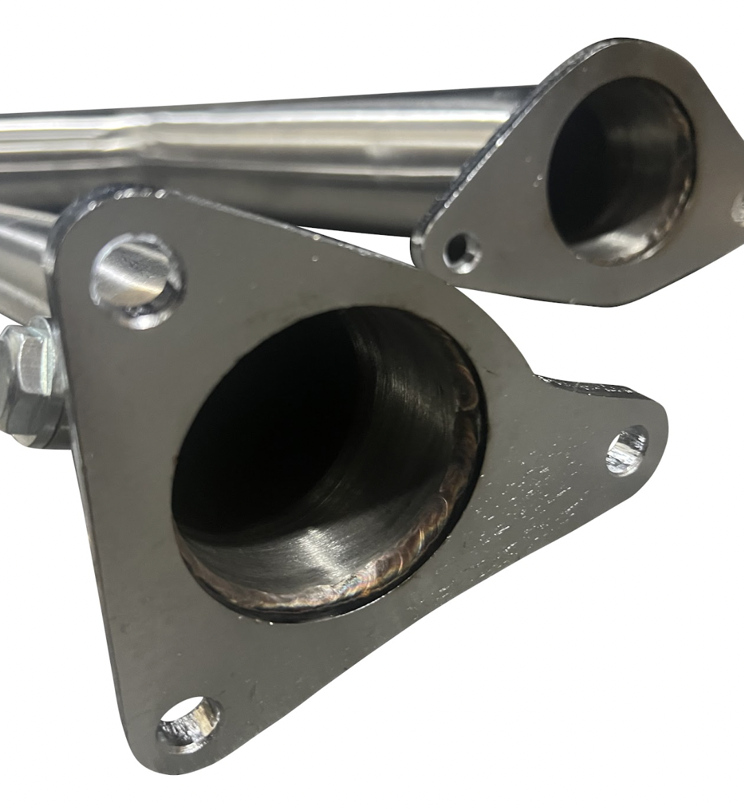 JackSpania Racing 16-23 Infiniti Q50 Q60 3.0T twin turbo lower downpipes for exhaust system upgrade, shown in the product image.