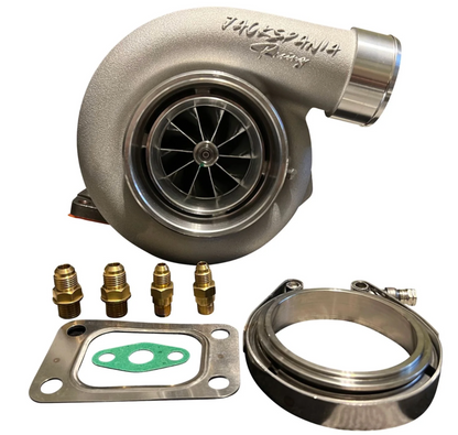 Jack Spania Racing B Series T3 T4 Top Mount Turbo Manifold with intercooler for GSR B16 B18 B20, fits EG, EK Civic, DC2 Integra