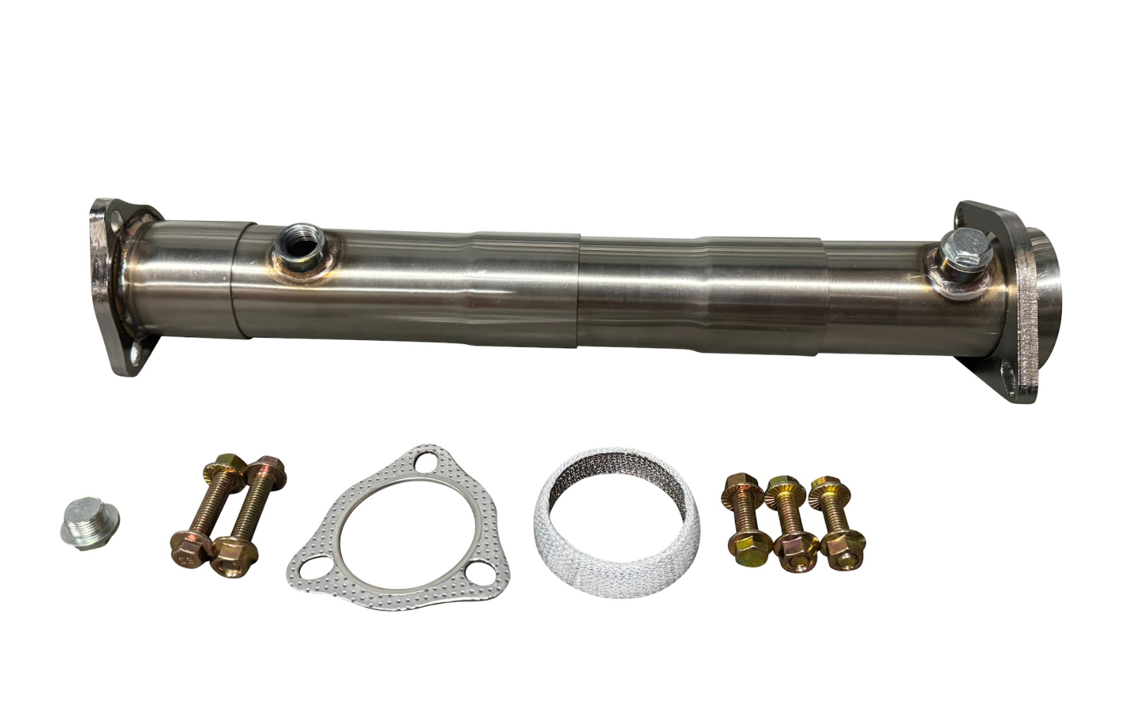 JackSpania Racing 3-way slip fit adjustable telescoping test pipe for exhaust systems, 2.5 to 3 inches diameter.