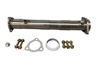 JackSpania Racing 3-way slip fit adjustable telescoping test pipe for exhaust systems, 2.5 to 3 inches diameter.