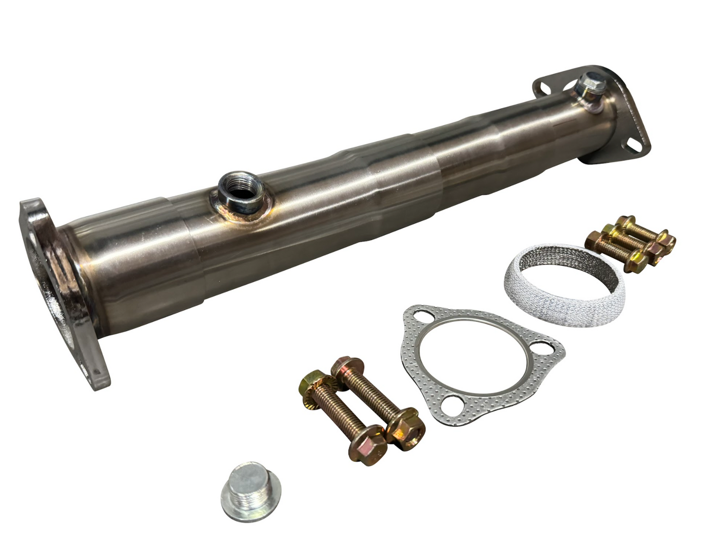 3-Way Slip Fit Adjustable Telescoping Test Pipe – 2.5" to 3" Universal Exhaust Adapter