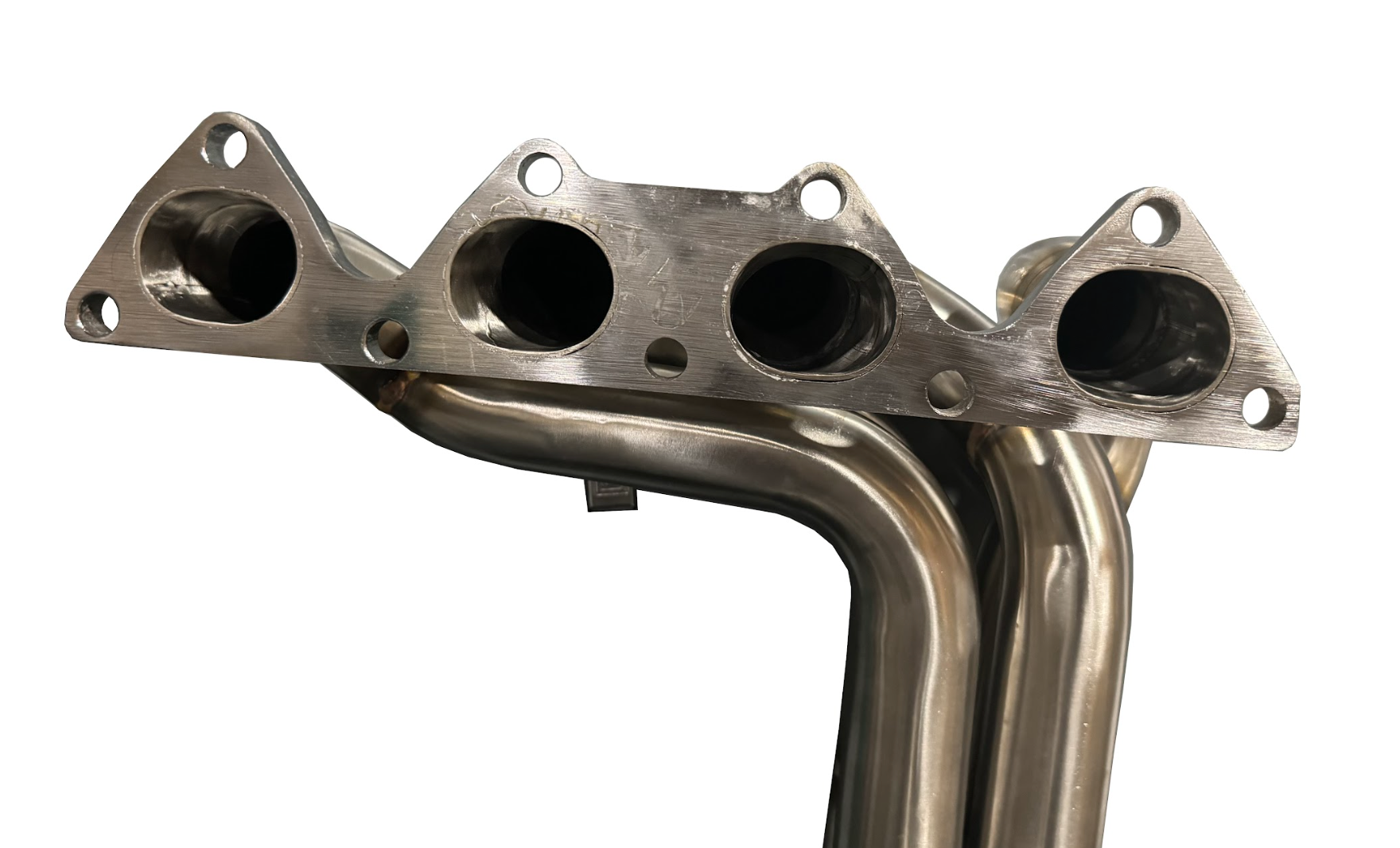 JackSpania Racing B Series 4-1 narrow exhaust header for B16, B18, B20 engines, showing the stainless steel pipe design.