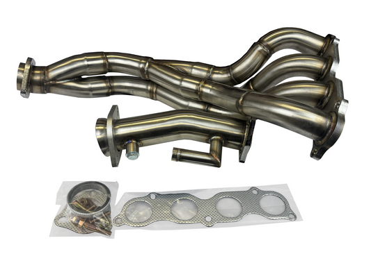 JackSpania Racing K Series header for Honda CR-V RD4 2002-2006 K24 engine, exhaust part with polished metal finish.