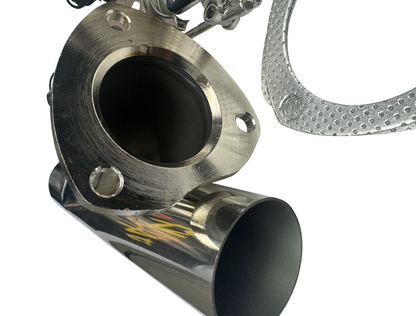 JackSpania Racing electric exhaust catback downpipe cutout valve system with remote, 63mm and 76mm exhaust parts.