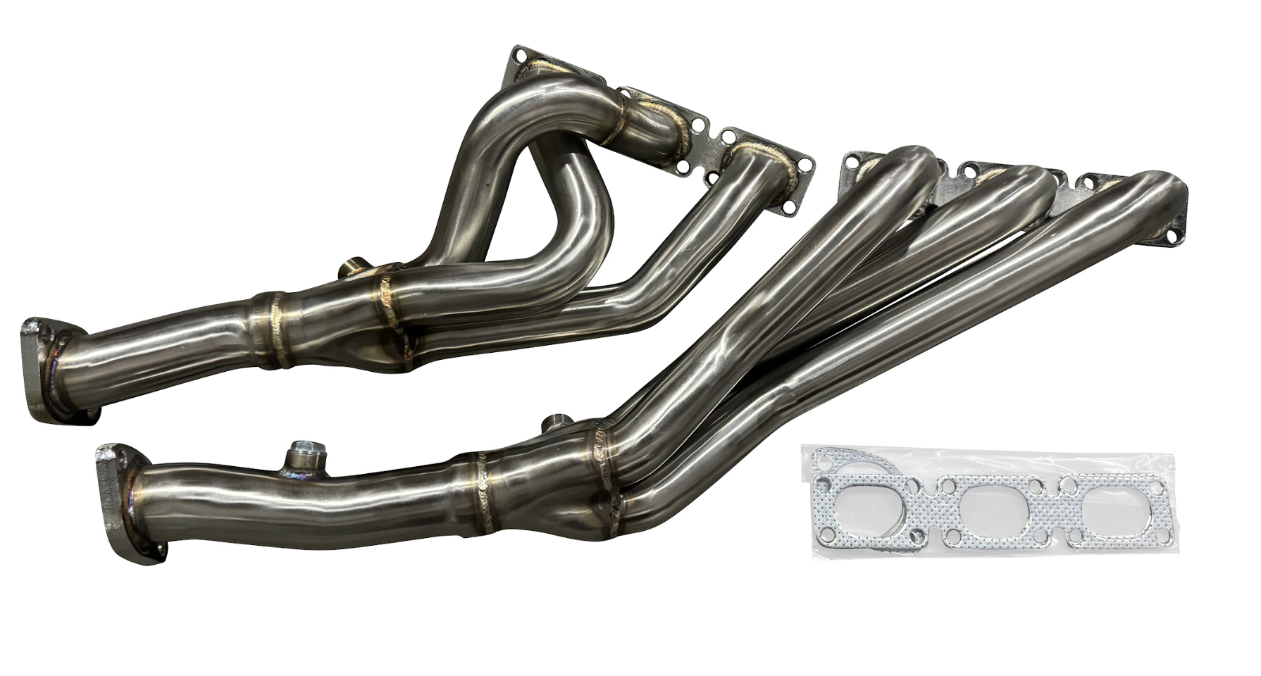 BMW E39, E46, Z3 exhaust headers for M54 engine from JackSpania Racing, compatible with 325i, 330i, 525i, and 535i models