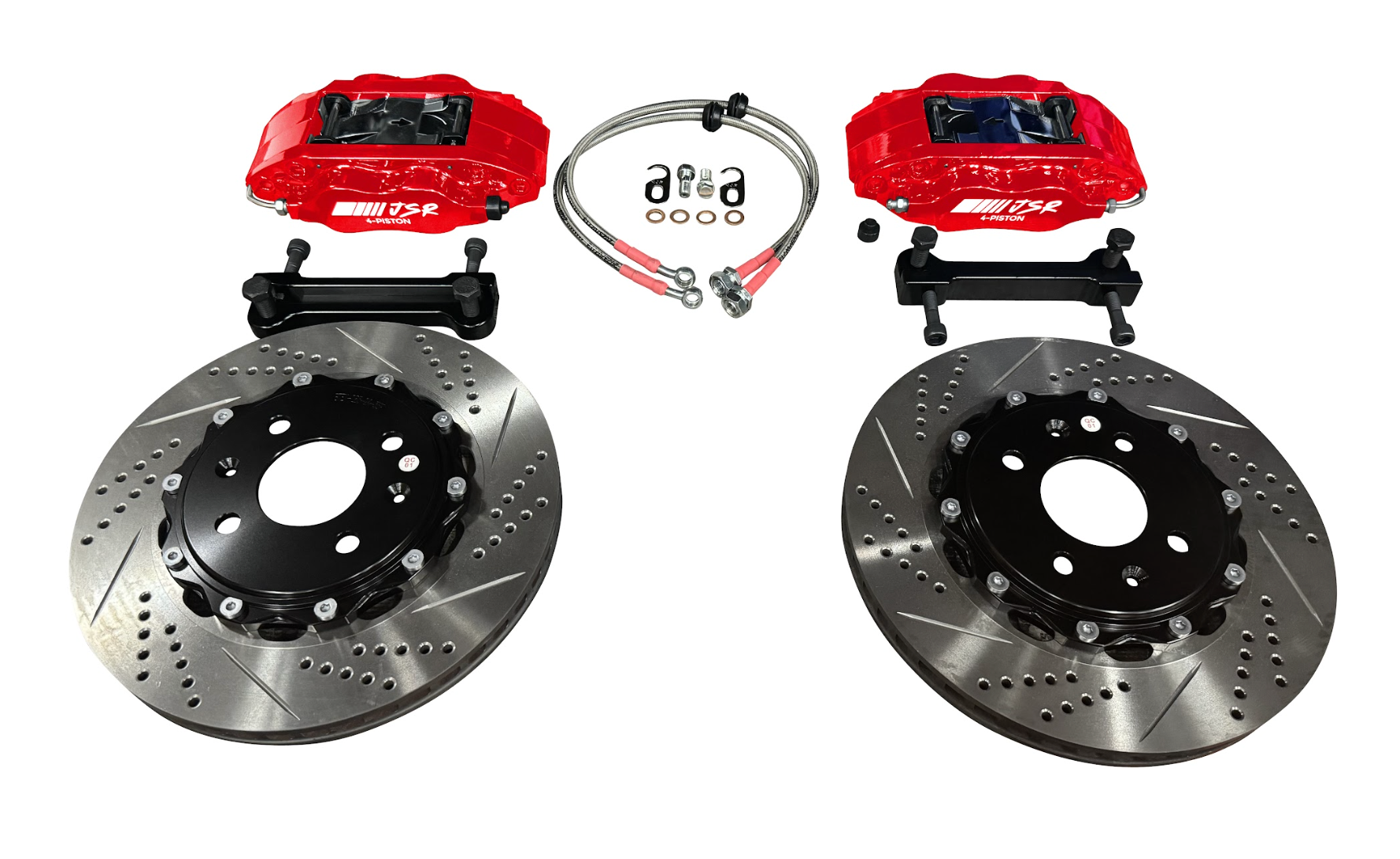 JackSpania Racing JSR Street Series Big Brake Kit with drilled and slotted 2-piece rotor, front caliper for 92-00 Honda Civic.