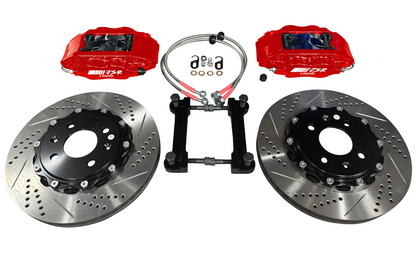 JackSpania Racing JSR Street Series big brake kit with drilled slotted 2-piece rotor and caliper for 92-00 Honda Civic front drivetrain upgrade