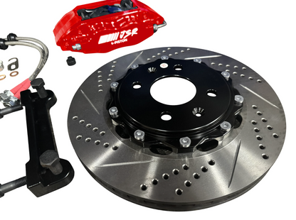JackSpania Racing JSR Street Series big brake kit with drilled and slotted 2-piece rotor and caliper for 92-00 Honda Civic front upgrade