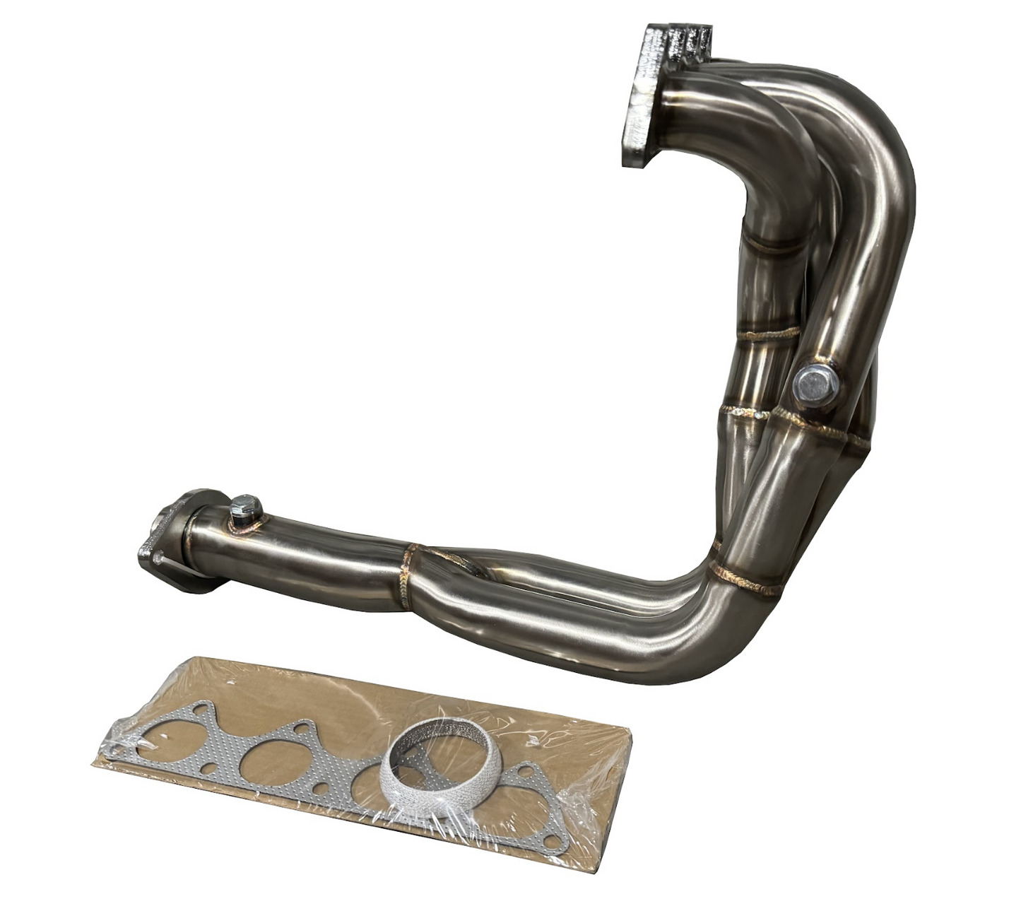 JackSpania Racing D-Series TA Tri-Y Header for SOHC D16 D15 engines, featuring a 2.5-inch collector for exhaust performance.