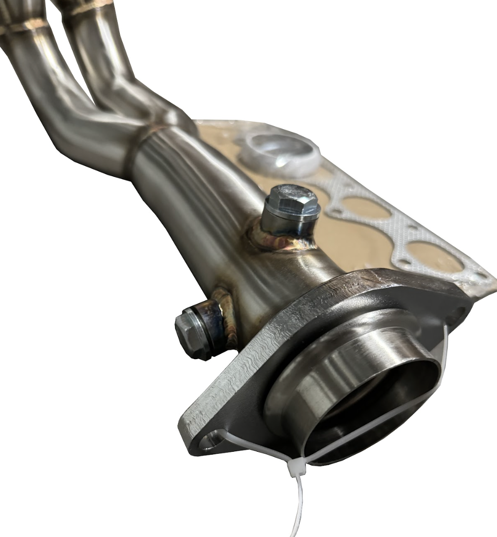 JackSpania Racing D-Series TA Tri-Y Header for SOHC D16 D15 engines with 2.5-inch collector pipe, exhaust performance part.