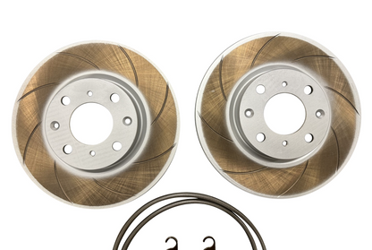 JackSpania Racing JSR Tuner Series Big Brake Kit with 10.3-inch drilled and slotted front rotors and caliper for Honda and Acura vehicles.