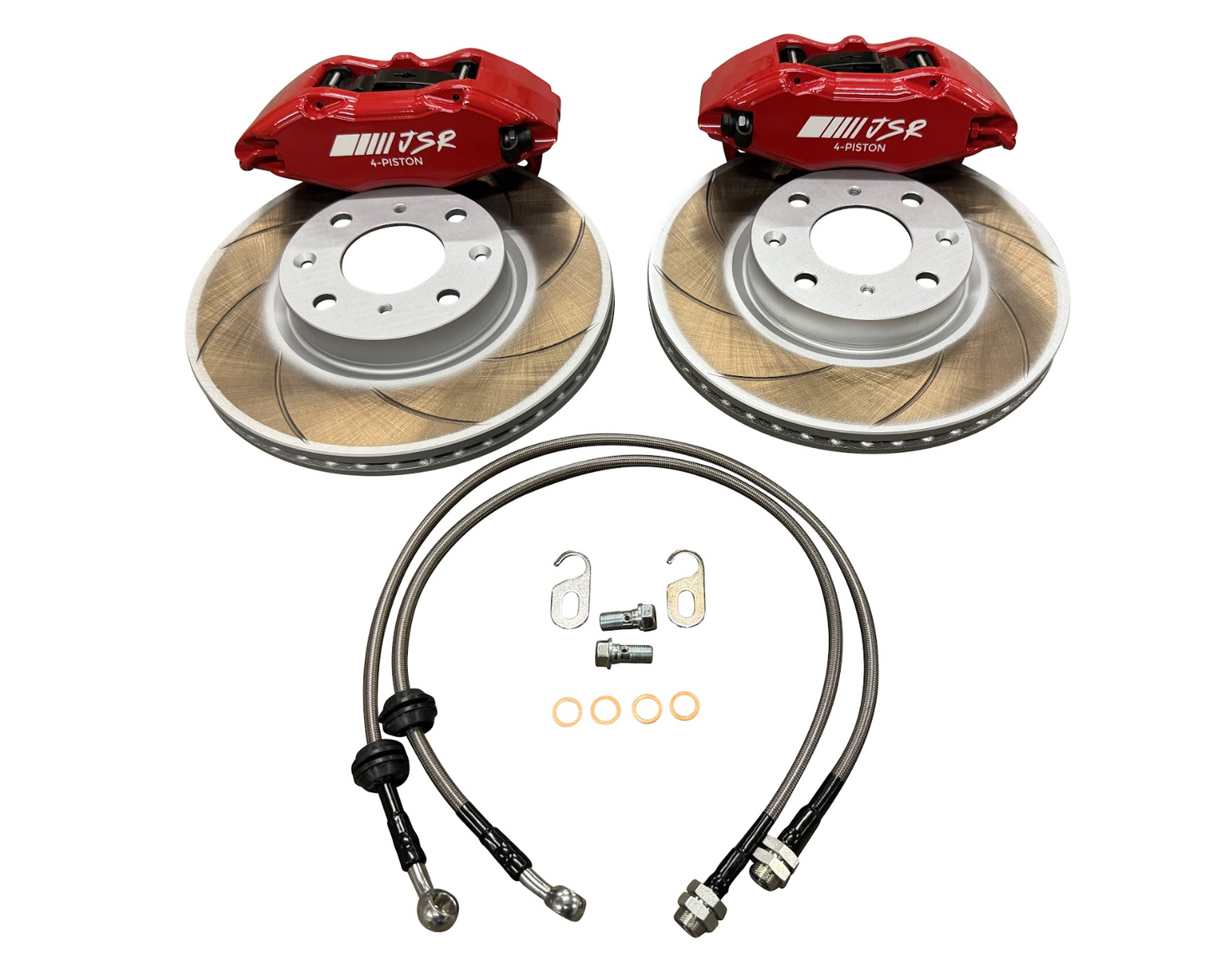 Honda Acura JSR Tuner Series Big Brake Kit with 10.3-inch drilled and slotted front rotor and caliper, high-performance drivetrain part