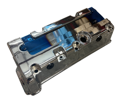 Cast aluminum K Series vented valve cover baffle for Honda Acura K20 K24 engines, by Jack Spania Racing.