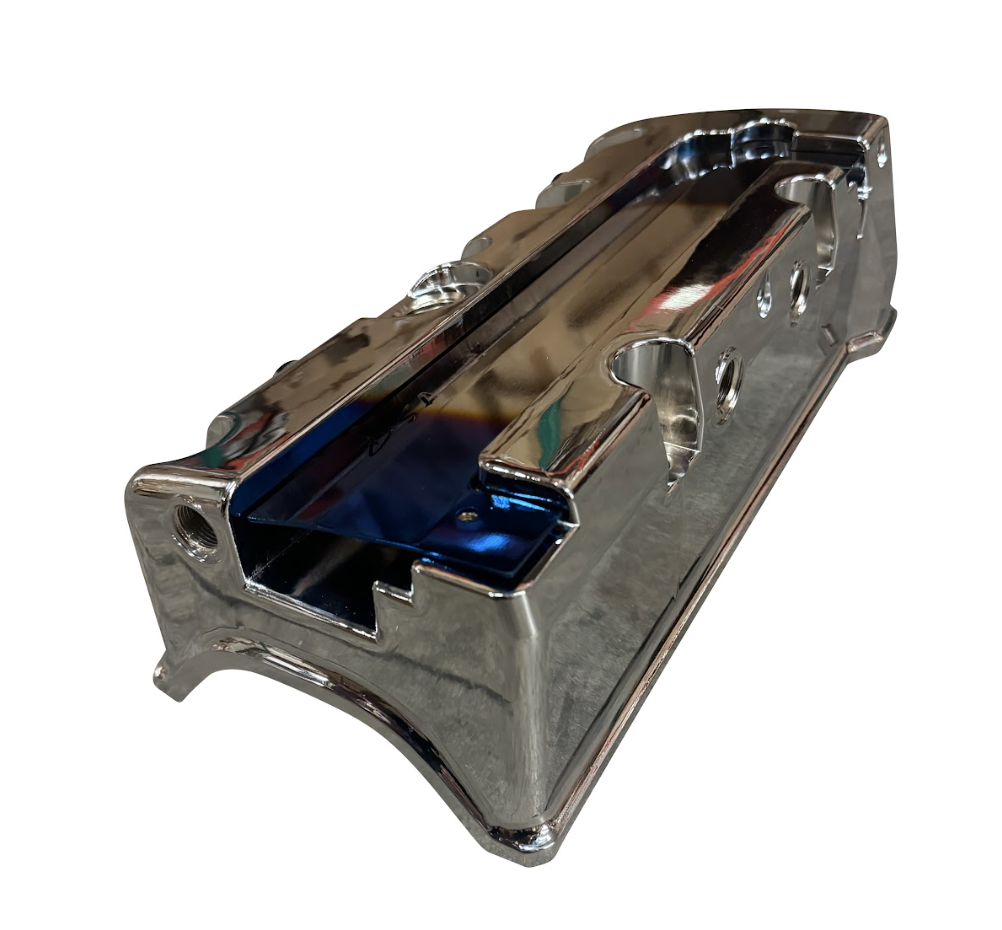 Cast aluminum K Series vented valve cover baffle for Honda Acura K20 K24 engines, designed for optimal engine performance.