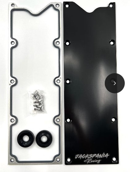 Jack Spania Racing LS Gen 3 Valley Pan Cover with gasket and knock sensor delete for LSX, LS1, LS6, LS2 engine parts