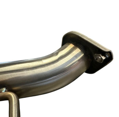 Steel dual tip axle back exhaust muffler for Lexus IS300, IS350, and IS200T 2017-2020 by JackSpania Racing.