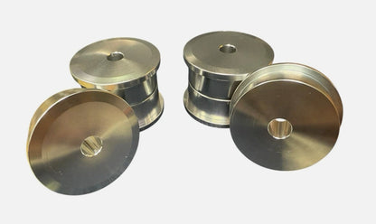 Set of six JackSpania Racing solid billet motor engine mount inserts for Hasport EK, EG, DC2, RD1 Civic, CRV Si suspension parts