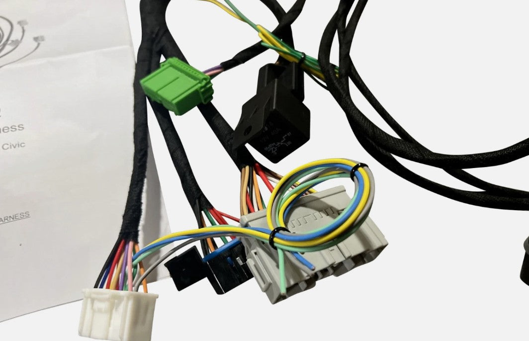 Jack Spania Racing K Swap Conversion Harness for Honda Civic and Acura K20 and K24 engines, engine wiring connector.