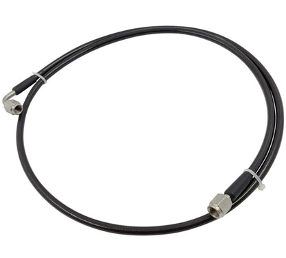 Stainless steel braided clutch line kit for 2001-2005 Honda Civic EM2, transmission parts by Jack Spania Racing with fittings.