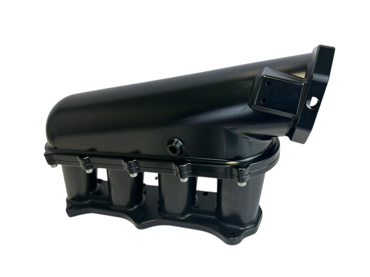 JackSpania Racing K Series billet intake manifold for K20, K24, and K swap engines, featuring 72mm throttle body, fits EG, EK, DC, CRX, and TSX.