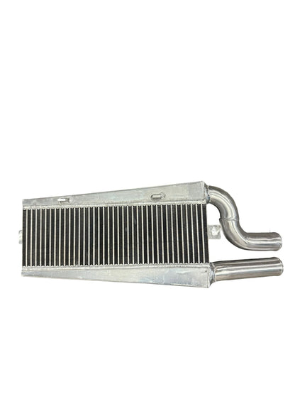 JackSpania Racing K Series Vertical Flow Intercooler for Honda Acura K20 K24 engine swap, showing the core and mounting brackets.