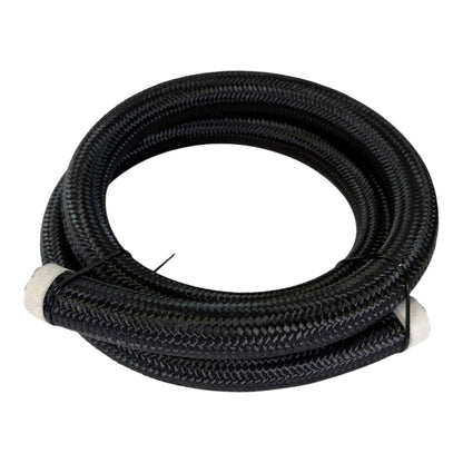 5-foot JackSpania Racing 16AN nylon braided hose with durable construction and braided exterior for automotive fluid transfer.