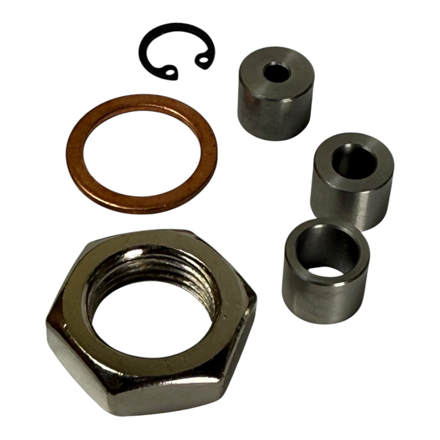 JackSpania Racing J Style 90° M18 x 1.5 oxygen sensor spacer kit for exhaust systems, shown in the image.